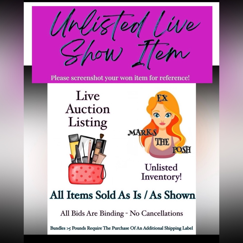 UNLISTED INVENTORY SUN. 6/29 @1pm PDT LIVE SHOW Makeup Beauty & MORE LOW STARTS